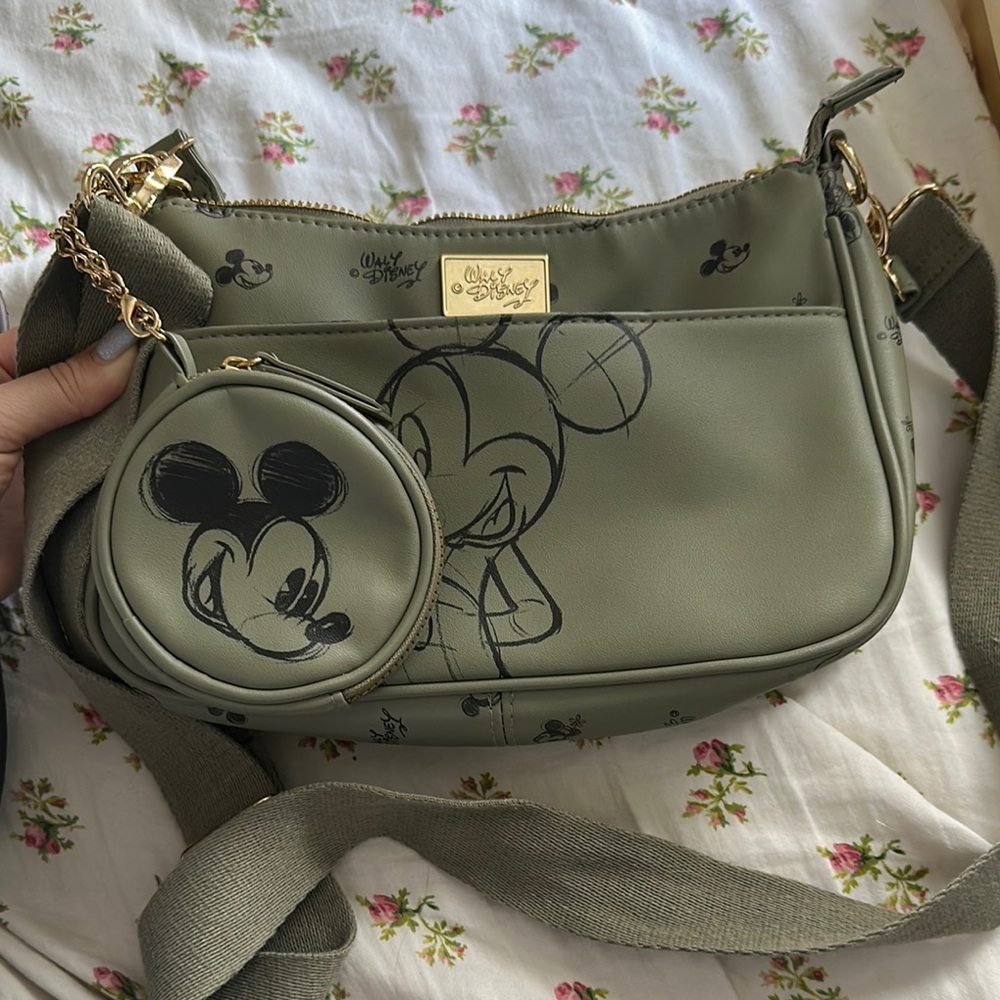 Disney Olive Green Crossbody Bag